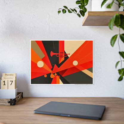 Jazz-Inspired Glossy Poster Art | Abstract Donna III
