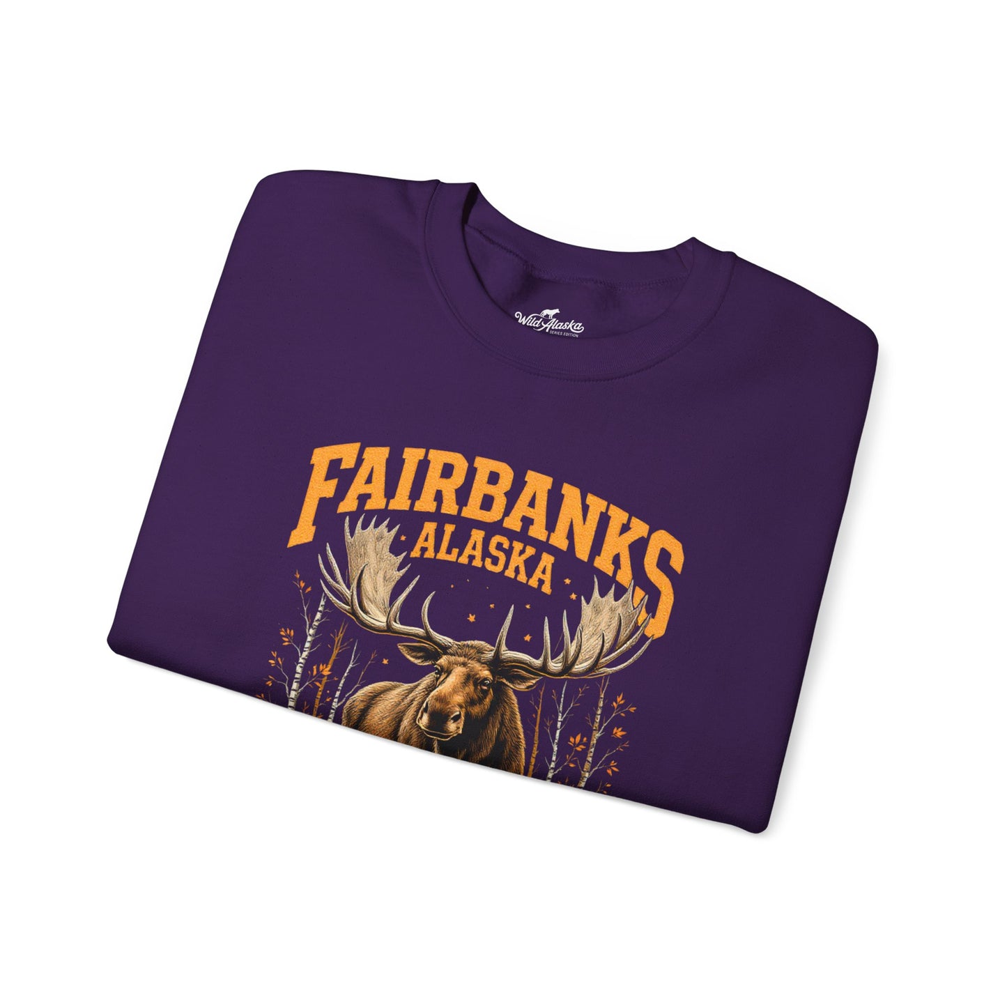 Fairbanks Moose Cotton Crewneck Sweatshirt | Wild Alaska Series Edition 🦌🍁
