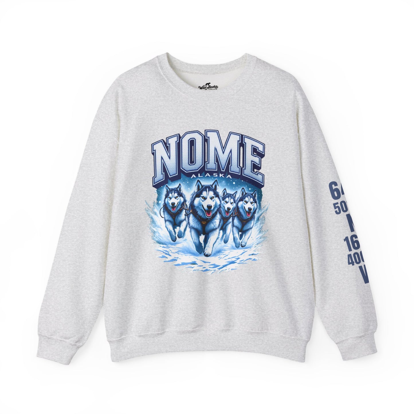 Nome Huskies Cotton Crewneck Sweatshirt | Wild Alaska Series Edition 🐺❄️