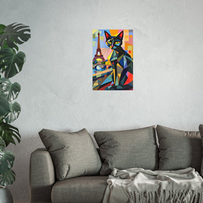 Parisian Noir: A Cubist Cat’s Dream