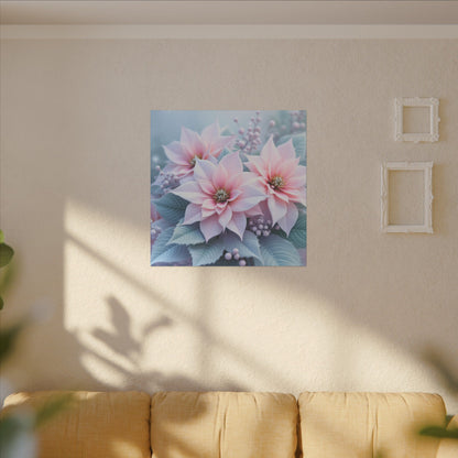 Sérénité hivernale : fleurs givrées dans un pays des merveilles hivernal