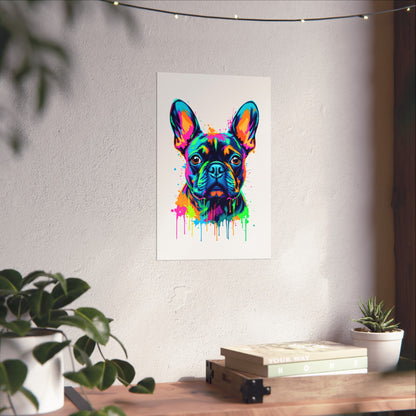 Neon Drip French Bulldog - Vibrant Pop Art