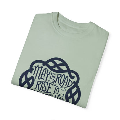Comfort Colors 1717 Unisex Garment-Dyed T-shirt - May the Road Rise to Meet You – Celtic Knotwork Irish Blessing Tee
