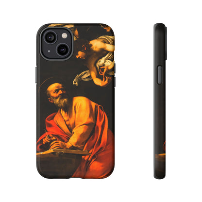 Tough Phone Case for iPhone, Samsung and Google Pixel - Caravaggio, Inspiration of St. Matthew (1602)