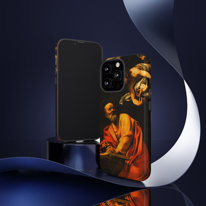 Tough Phone Case for iPhone, Samsung and Google Pixel - Caravaggio, Inspiration of St. Matthew (1602)