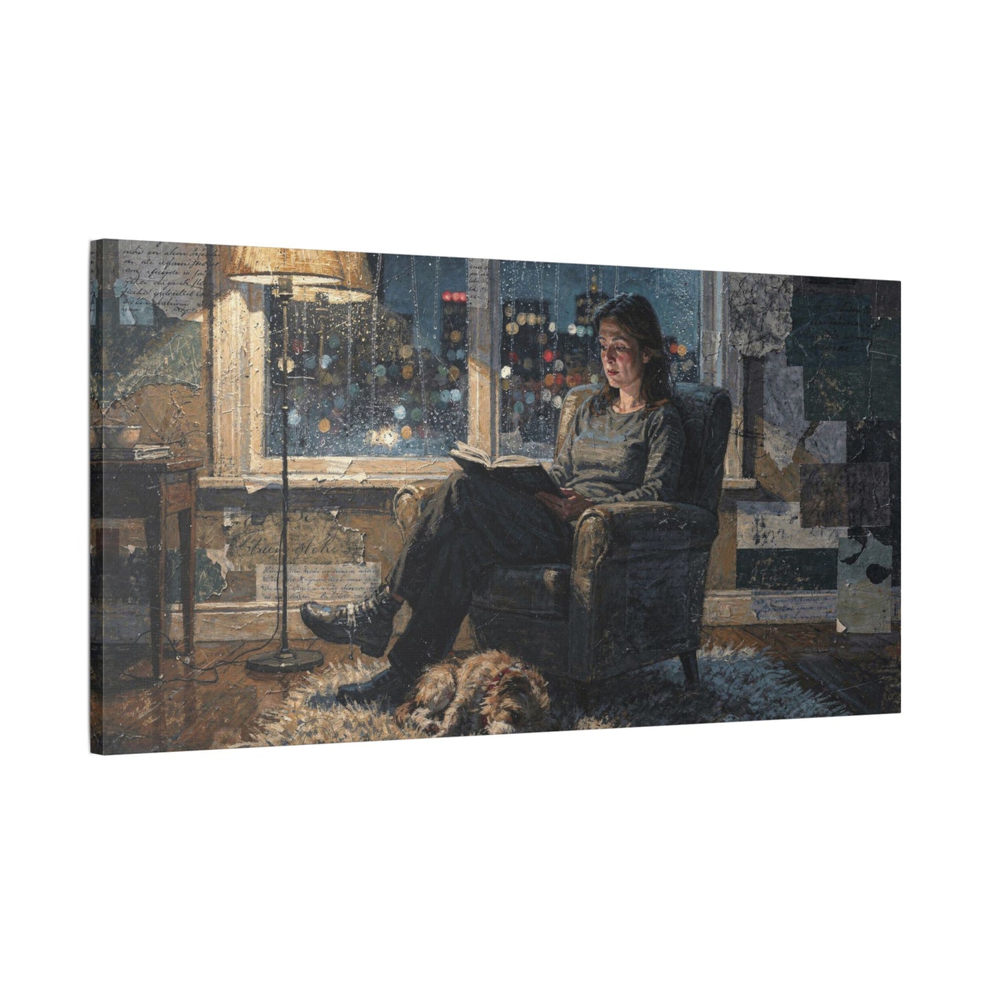 Quiet Evenings – A Reader, a Dog, and the City at Night