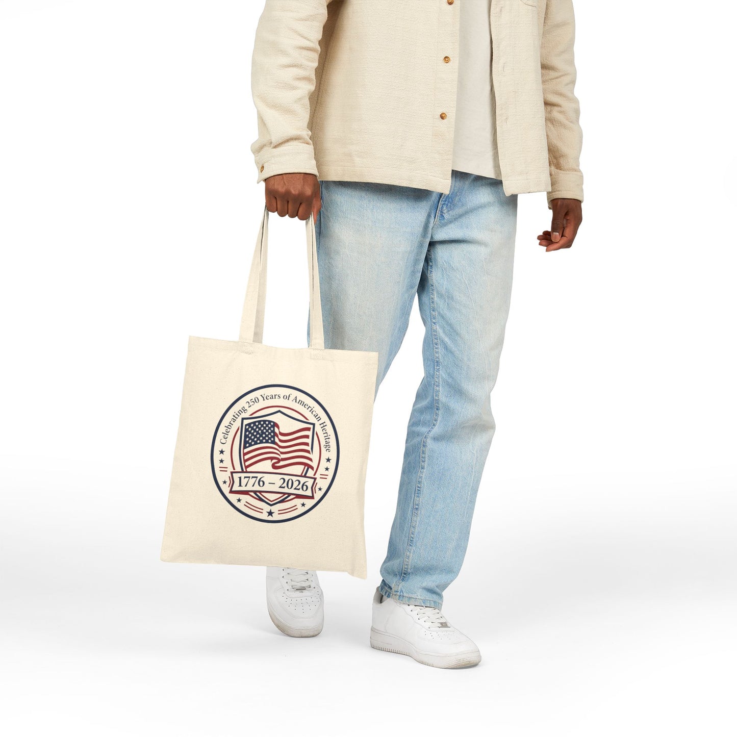 USA 250 1776–2026 Natural Tote Bag