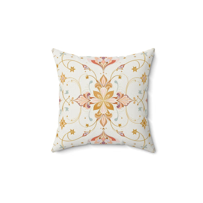 Celestial Elegance – Ornate Pastel Luxe Design Throw Pillow