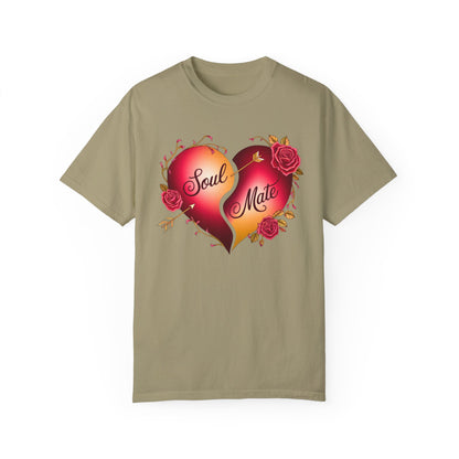 Comfort Colors 1717 Unisex Garment-Dyed T-shirt - "Soul Mate" Couple’s T-Shirts – Romantic Matching Valentine’s Day Gift