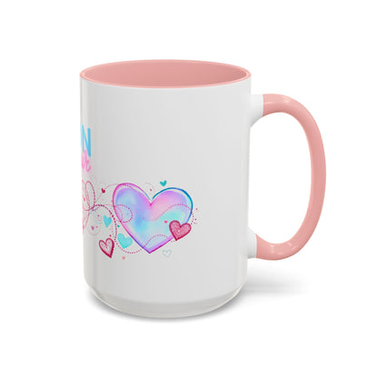 Mon amour/Pour toujours Valentine's Day Mug Set– Romantic French Gift for Couples [1 of 2] (11oz, 15oz)