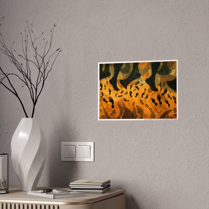 Jazz-Inspired Glossy Poster Art | Footprints in Color