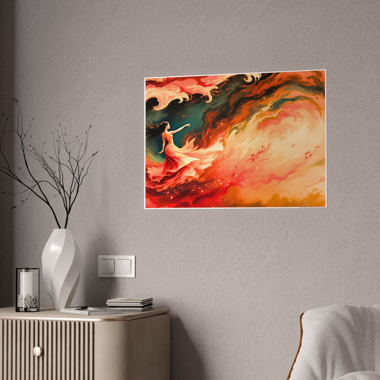 Jazz-Inspired Glossy Poster Art | Flamenco Dream