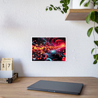 Jazz-Inspired Glossy Poster Art | Spanish Key Fractals