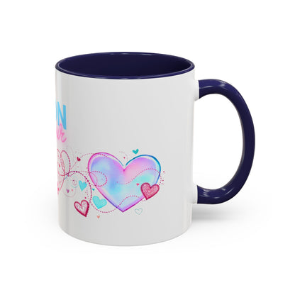 Mon amour/Pour toujours Valentine's Day Mug Set– Romantic French Gift for Couples [1 of 2] (11oz, 15oz)