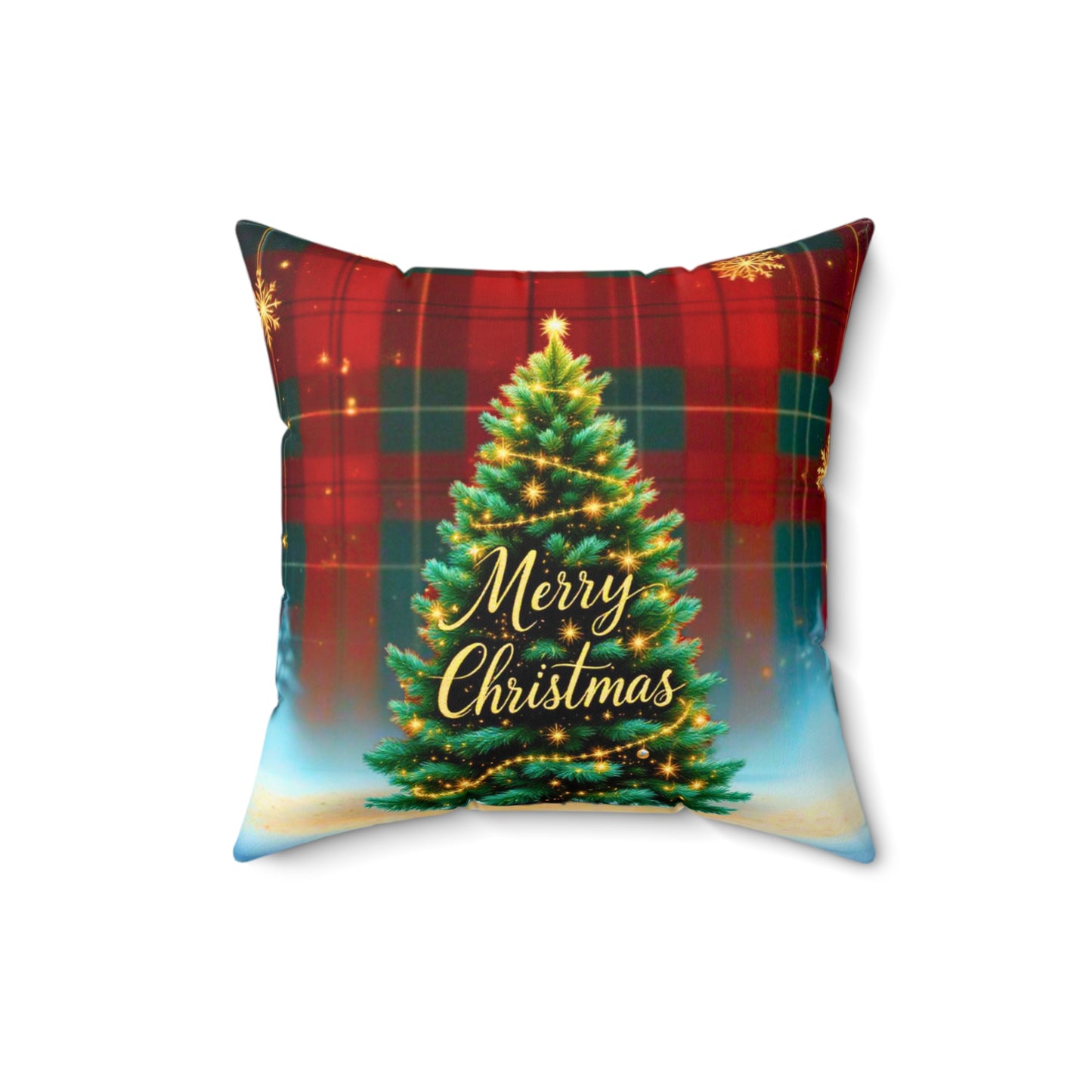 Elegant Christmas Tree Pillow – Merry Christmas Design