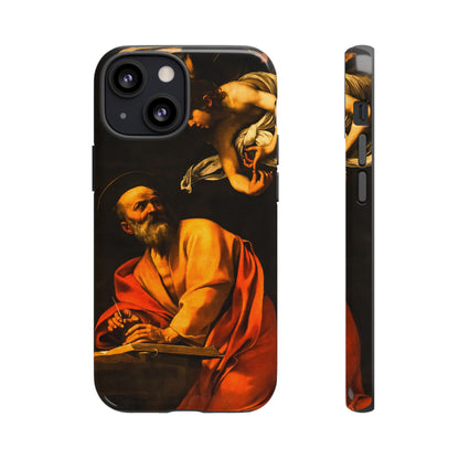 Tough Phone Case for iPhone, Samsung and Google Pixel - Caravaggio, Inspiration of St. Matthew (1602)