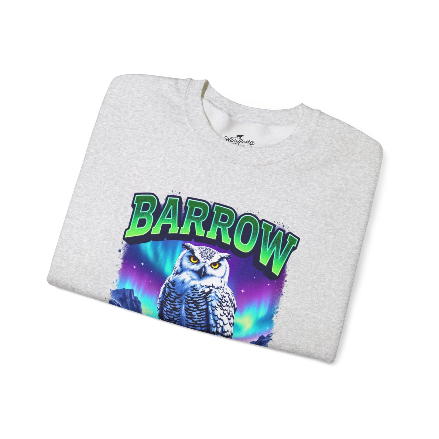 Barrow Owl Cotton Crewneck Sweatshirt | Wild Alaska Series Edition 🦅🇨🇦