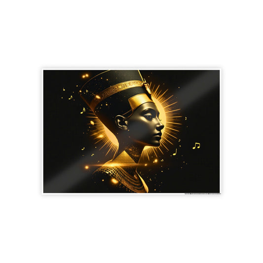 Jazz-Inspired Glossy Poster Art | Nefertiti Reimagined