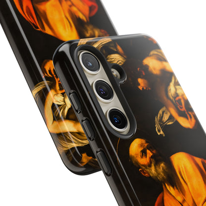 Tough Phone Case for iPhone, Samsung and Google Pixel - Caravaggio, Inspiration of St. Matthew (1602)