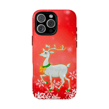 Festive Reindeer No.3 – Santa Hat with Holiday Lights Design for iPhone, Samsung & Google Models