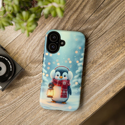 Christmas Snuggles Penguin Phone Case