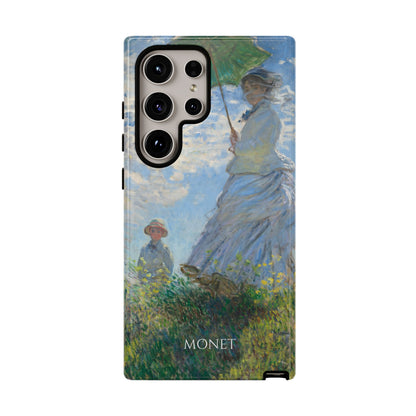 Tough Phone Case for iPhone, Samsung and Google Pixel - Monet, Woman with a Parasol - Madame Monet and Her Son (1875)