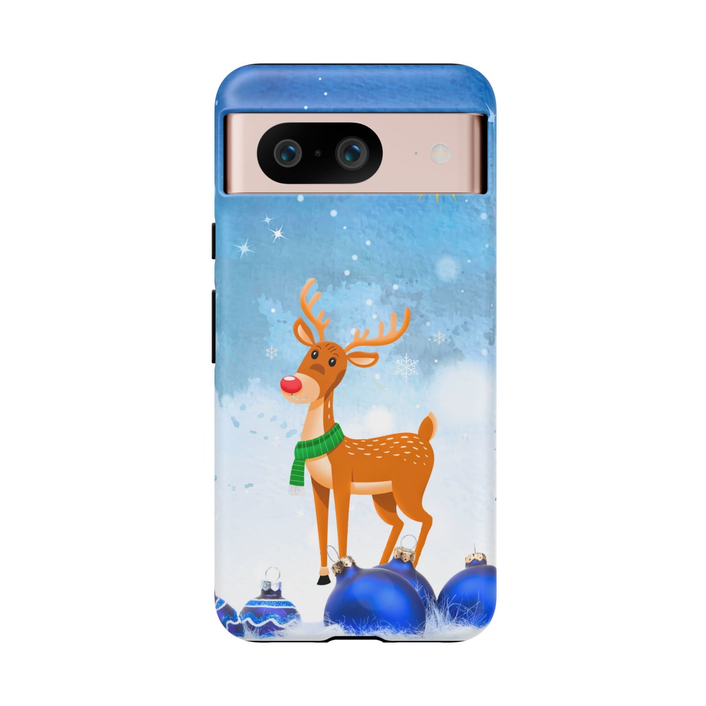 Festive Reindeer No.2 – Santa Hat with Holiday Lights Design for iPhone, Samsung & Google Models