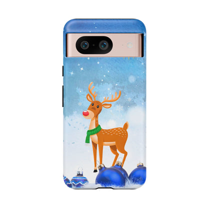 Festive Reindeer No.2 – Santa Hat with Holiday Lights Design for iPhone, Samsung & Google Models