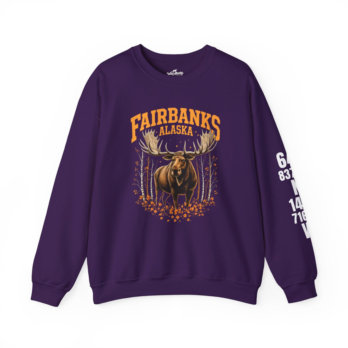 Fairbanks Moose Cotton Crewneck Sweatshirt | Wild Alaska Series Edition 🦌🍁