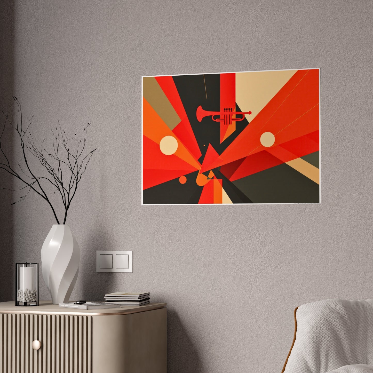 Jazz-Inspired Glossy Poster Art | Abstract Donna III