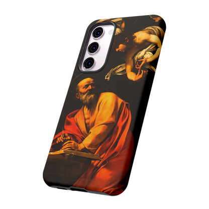Tough Phone Case for iPhone, Samsung and Google Pixel - Caravaggio, Inspiration of St. Matthew (1602)