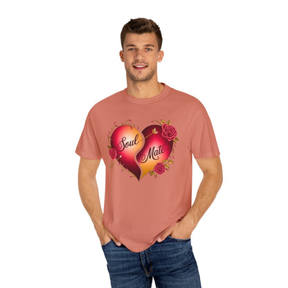 Comfort Colors 1717 Unisex Garment-Dyed T-shirt - "Soul Mate" Couple’s T-Shirts – Romantic Matching Valentine’s Day Gift
