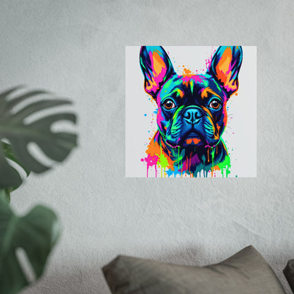 Neon Drip French Bulldog - Vibrant Pop Art