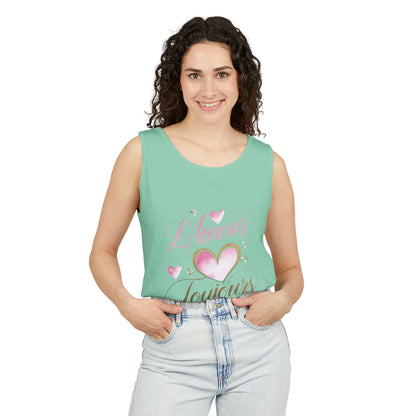 Comfort Colors® 9360 Women's Garment-Dyed Tank Top - L’Amour Toujours – Romantic French Love Design
