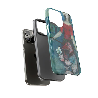 Tough Phone Case for iPhone, Samsung and Google Pixel - Chagall, The Angel and the Reader (1930)