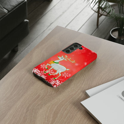 Festive Reindeer No.3 – Santa Hat with Holiday Lights Design for iPhone, Samsung & Google Models