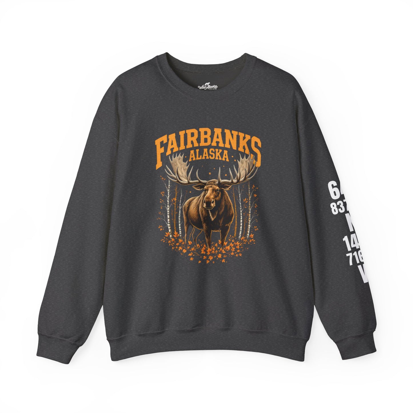 Fairbanks Moose Cotton Crewneck Sweatshirt | Wild Alaska Series Edition 🦌🍁