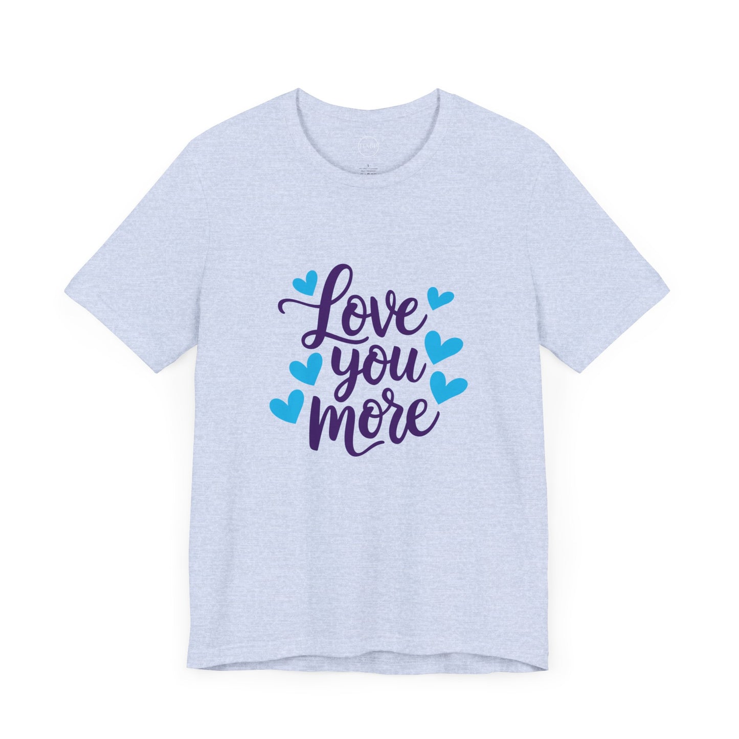 Bella+Canvas · 3001 Unisex Jersey Short Sleeve Tee - Love You More Romantic Valentine's Day Design [Color Set 1]