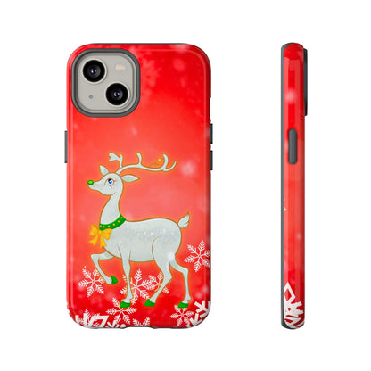 Festive Reindeer No.3 – Santa Hat with Holiday Lights Design for iPhone, Samsung & Google Models
