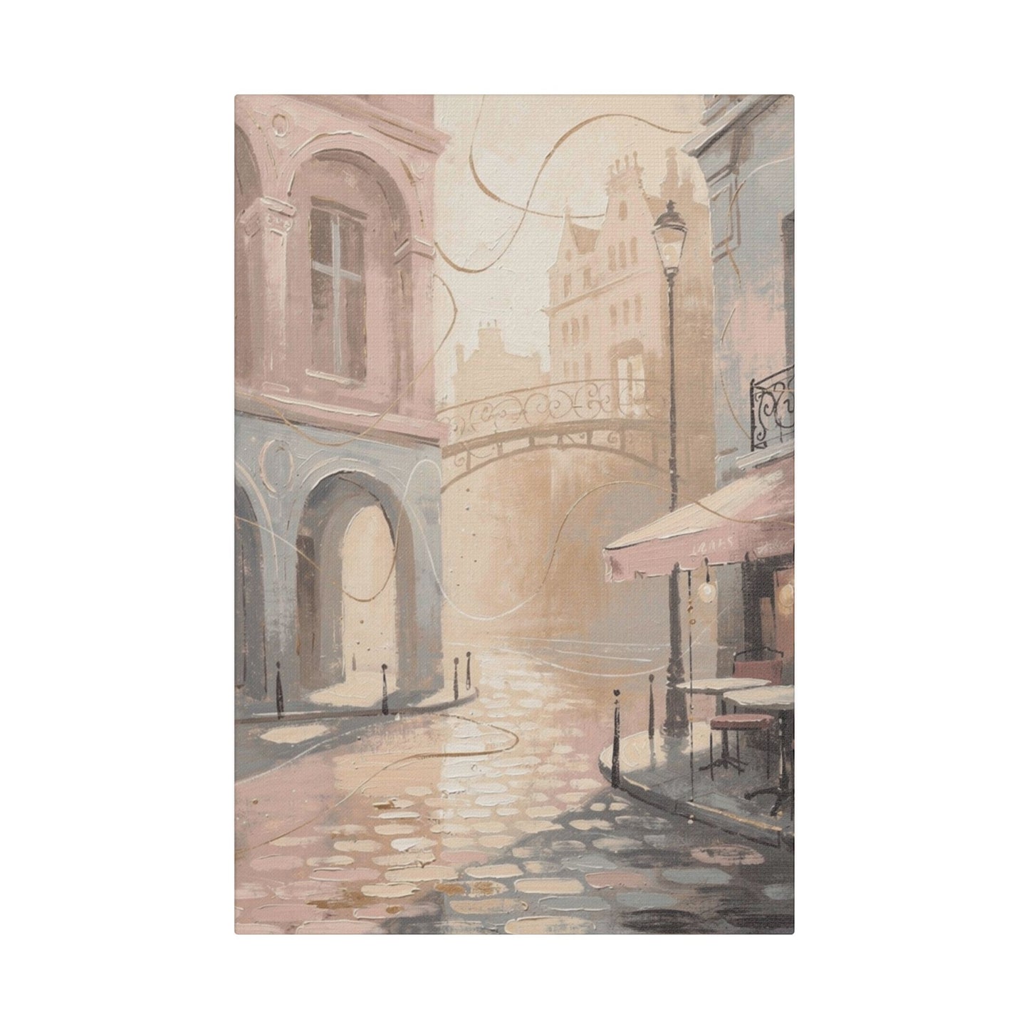 Morning Light Over a Paris Café Terrace (Canvas)