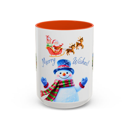 Merry Wishes Snowman Mug