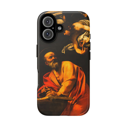 Tough Phone Case for iPhone, Samsung and Google Pixel - Caravaggio, Inspiration of St. Matthew (1602)