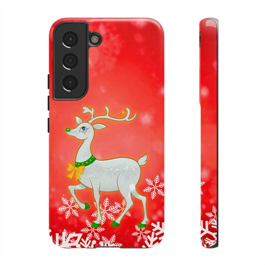 Festive Reindeer No.3 – Santa Hat with Holiday Lights Design for iPhone, Samsung & Google Models