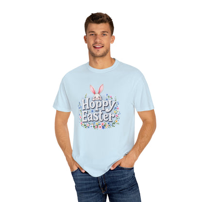 Comfort Colors 1717 Unisex Garment-Dyed T-shirt - Hoppy Easter Bunny Peek