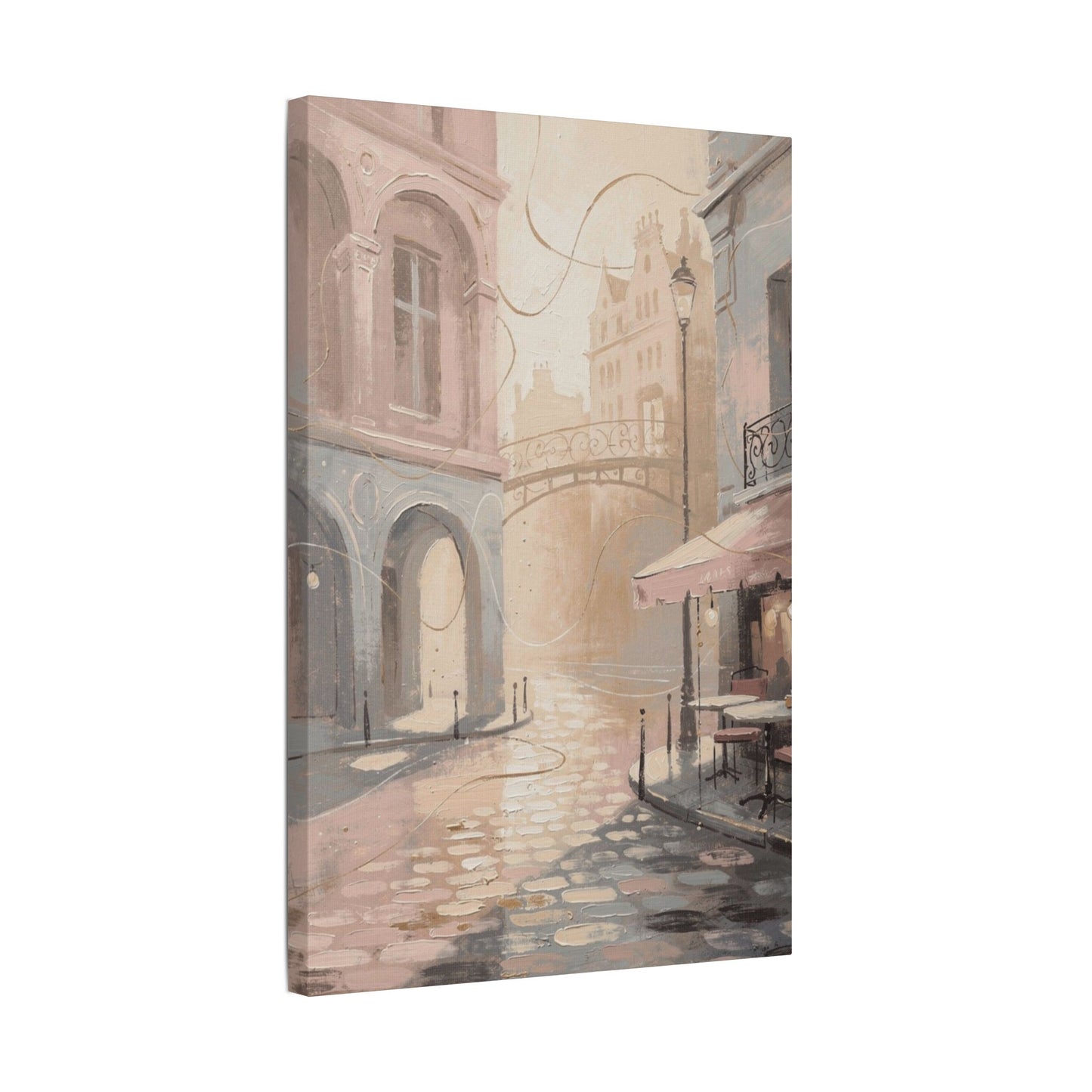 Morning Light Over a Paris Café Terrace (Canvas)