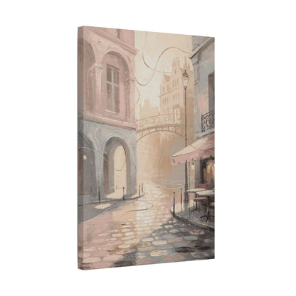 Morning Light Over a Paris Café Terrace (Canvas)