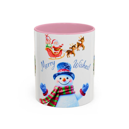 Merry Wishes Snowman Mug