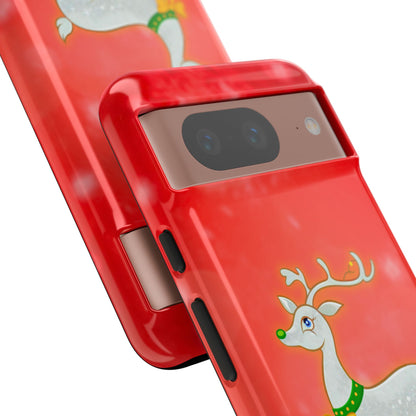 Festive Reindeer No.3 – Santa Hat with Holiday Lights Design for iPhone, Samsung & Google Models