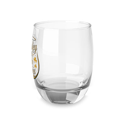 Whiskey Kisses Irish Wishes - St. Patrick's Day Whiskey Glass Design