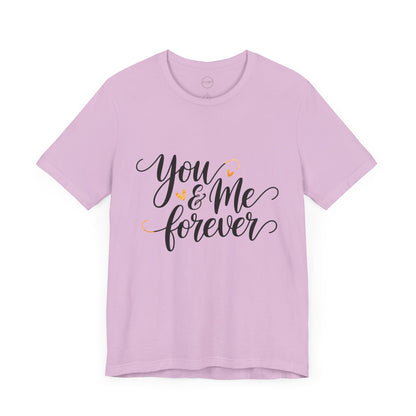 Bella+Canvas · 3001 Unisex Jersey Short Sleeve Tee - You & Me Forever T-Shirt – Minimalist Romantic Couples Valentine's Tee